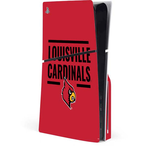 University of Louisville Cardinals Striped PlayStation PS5 Skins